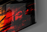 Silhouette Samurai Sunset Glass Wall Art