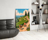 Vineyard Harvest Journey Glass Wall Art