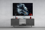 Eagle in Flight Glass Wall Art