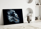 Eagle in Flight Glass Wall Art