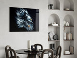 Eagle in Flight Glass Wall Art