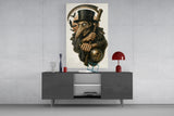 Gothic Reaper with Scythe Glass Wall Art