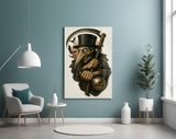 Gothic Reaper with Scythe Glass Wall Art