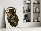 Gothic Reaper with Scythe Glass Wall Art