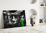 Marilyn's Green Glow Glass Wall Art