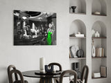 Marilyn's Green Glow Glass Wall Art