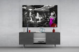 Iconic Pop Culture Mashup Glass Wall Art