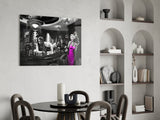 Iconic Pop Culture Mashup Glass Wall Art