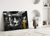 Marilyn's Bar Scene Glass Wall Art