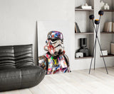 Graffiti Stormtrooper Glass Wall Art