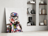 Graffiti Stormtrooper Glass Wall Art