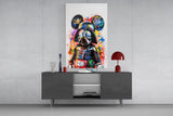 Darth Vader Mickey Mouse Mashup Glass Wall Art
