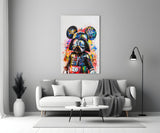 Darth Vader Mickey Mouse Mashup Glass Wall Art