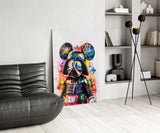 Darth Vader Mickey Mouse Mashup Glass Wall Art