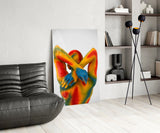 Abstract Embrace Glass Wall Art