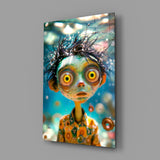 Mystic Underwater Gaze Glass Wall Art