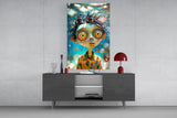 Mystic Underwater Gaze Glass Wall Art