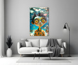 Mystic Underwater Gaze Glass Wall Art