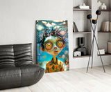 Mystic Underwater Gaze Glass Wall Art