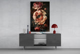 Floral Eye Bloom Glass Wall Art