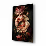 Floral Eye Bloom Glass Wall Art