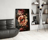 Floral Eye Bloom Glass Wall Art