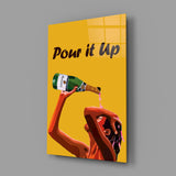 Pour it Up Glass Wall Art