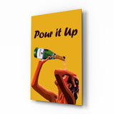 Pour it Up Glass Wall Art