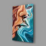 Ethereal Faces in Motion Glass Wall Art