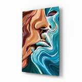 Ethereal Faces in Motion Glass Wall Art