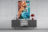 Ethereal Faces in Motion Glass Wall Art