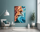 Ethereal Faces in Motion Glass Wall Art