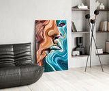 Ethereal Faces in Motion Glass Wall Art