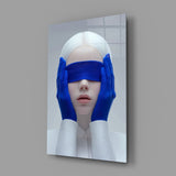 Blindfolded Serenity Glass Wall Art