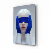 Blindfolded Serenity Glass Wall Art