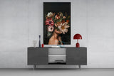 Floral Portrait Glass Wall Art
