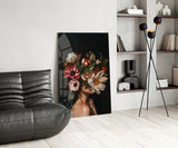 Floral Portrait Glass Wall Art