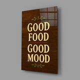 Good Food Good Mood Glass Wall Art