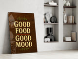 Good Food Good Mood Glass Wall Art
