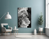 Ethereal Smoke Portrait Glass Wall Art
