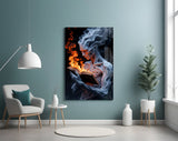 Flaming Wisdom Glass Wall Art