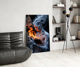 Flaming Wisdom Glass Wall Art