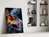 Flaming Wisdom Glass Wall Art