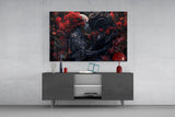 Dark Romance Blossoms Glass Wall Art