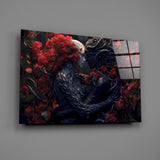 Dark Romance Blossoms Glass Wall Art