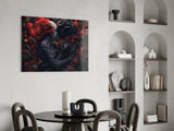 Dark Romance Blossoms Glass Wall Art