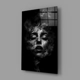Smoke Portrait Glass Wall Art