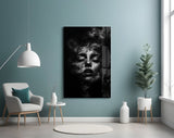 Smoke Portrait Glass Wall Art