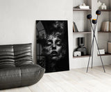 Smoke Portrait Glass Wall Art