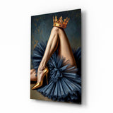 Tableau en verre Stiletto doré royal - 72x46 cm